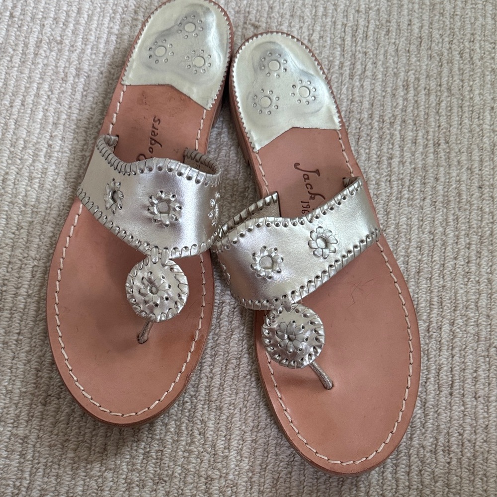 Jack Rogers Metallic Gold Sandals - Like New